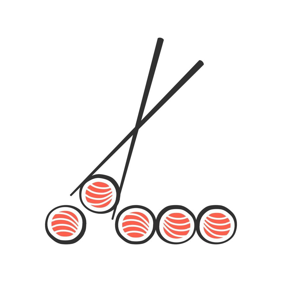 logotipo de sushi moderno vetor