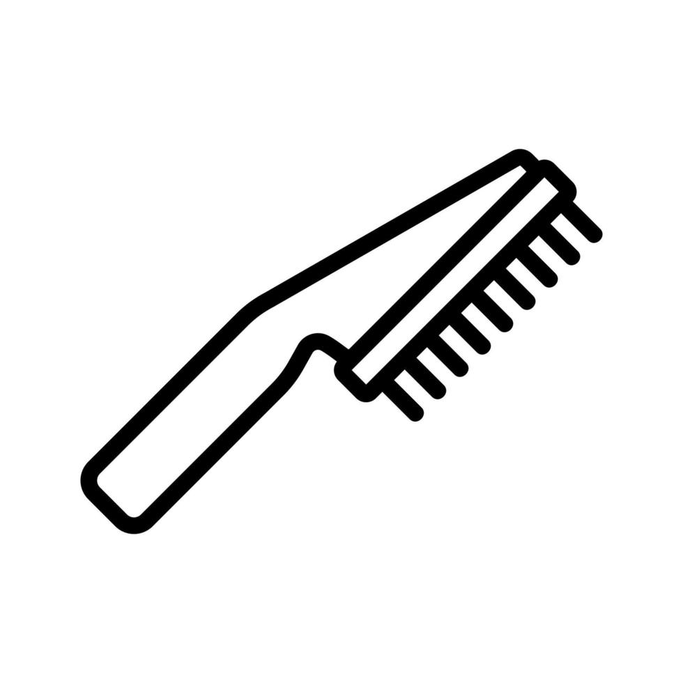 ilustração de contorno de vetor de ícone de escova de aliciamento de mão