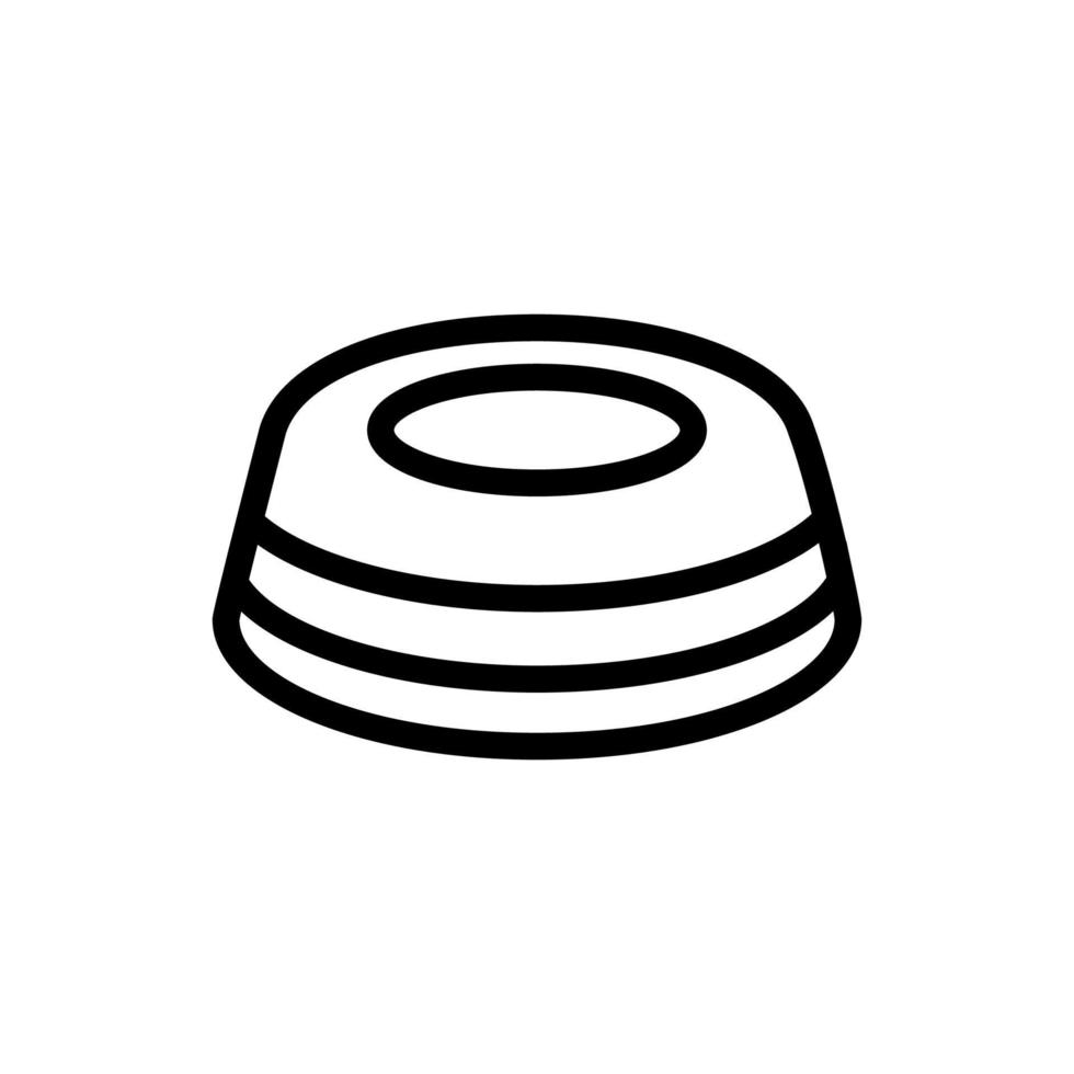 vetor de ícone de tigela de estimação. ilustração de símbolo de contorno isolado