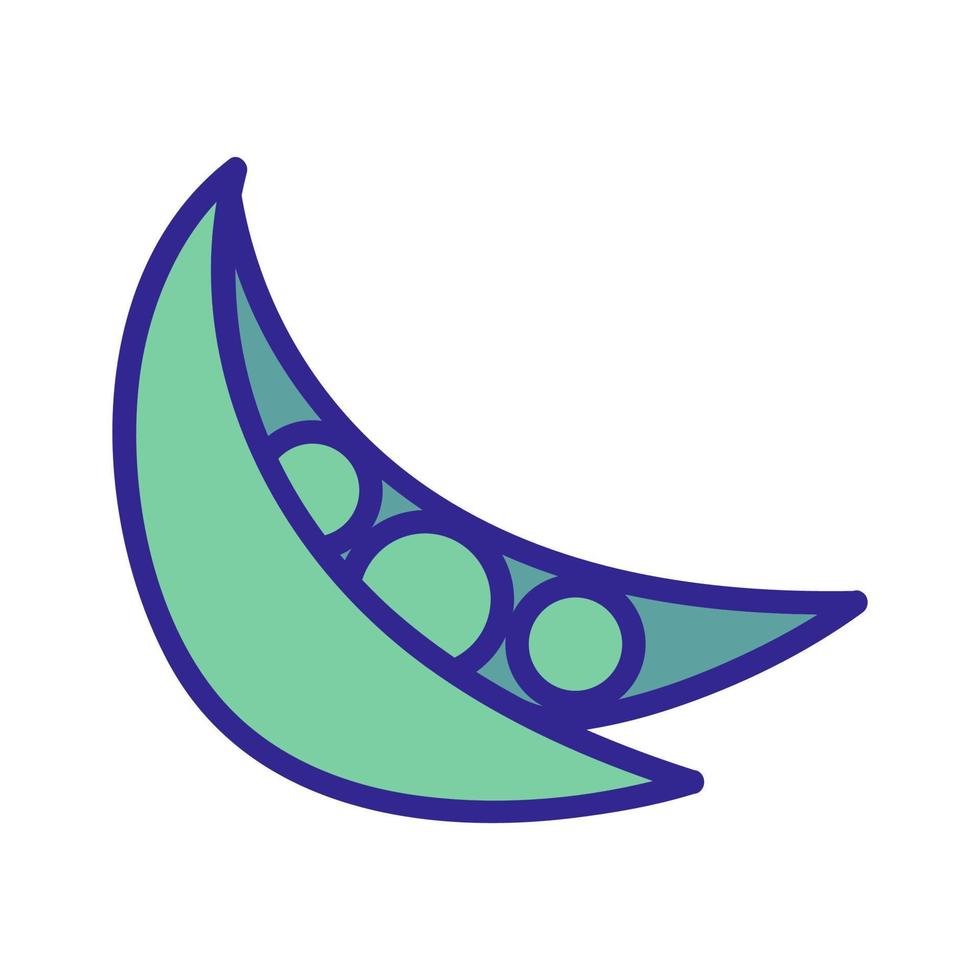 vetor de ícone de ervilha verde. ilustração de símbolo de contorno isolado
