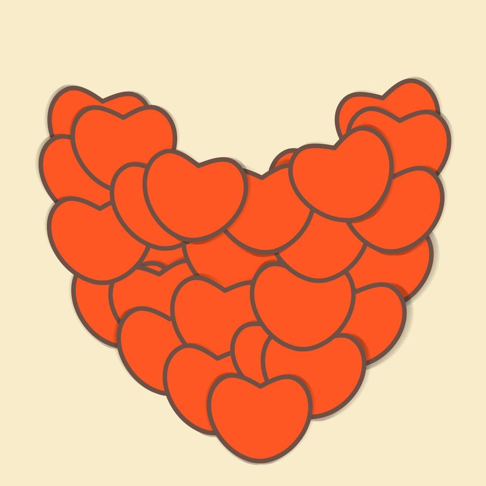coleção de ícones de coração ilustrados vetor grátis