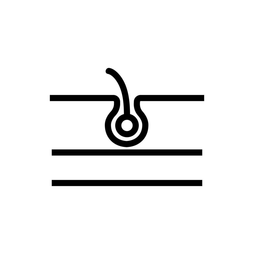 vetor de ícone de cabelo. ilustração de símbolo de contorno isolado