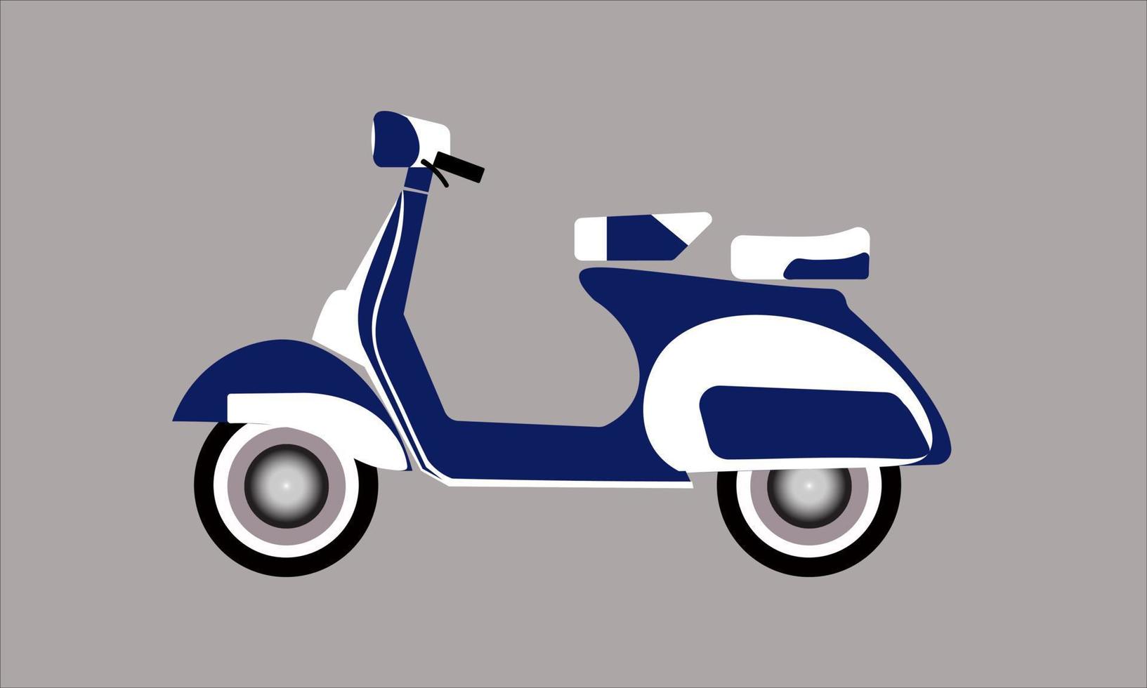 vetor vintage de scooter clássico