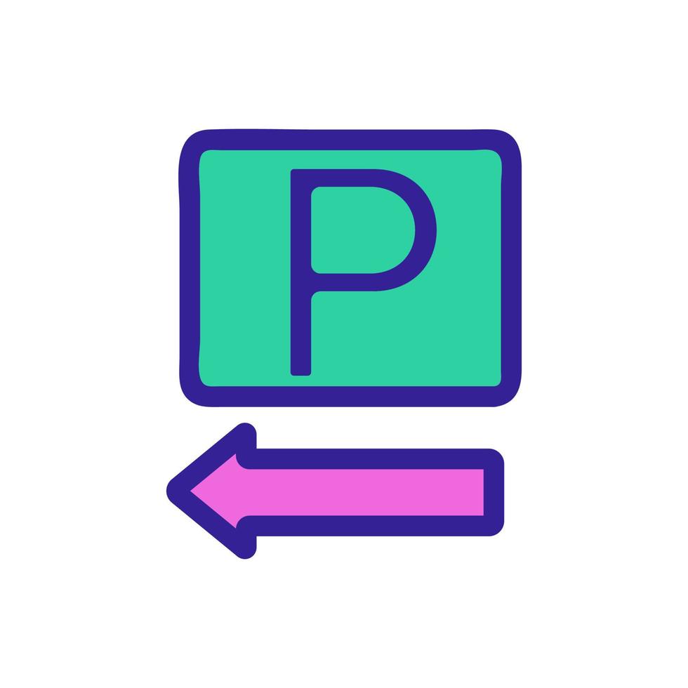 vetor de ícone de estacionamento de ponteiro. ilustração de símbolo de contorno isolado