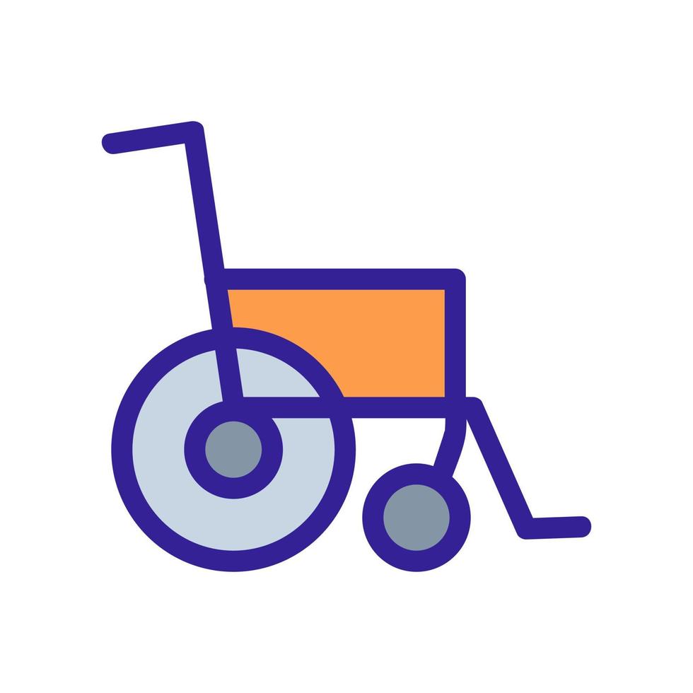 vetor de ícone de cadeira de rodas. ilustração de símbolo de contorno isolado