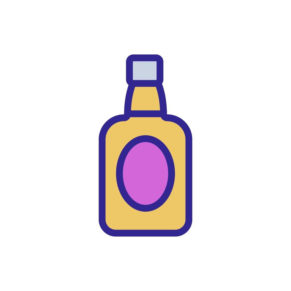 garrafa de vetor de ícone de uísque. ilustração de símbolo de contorno isolado