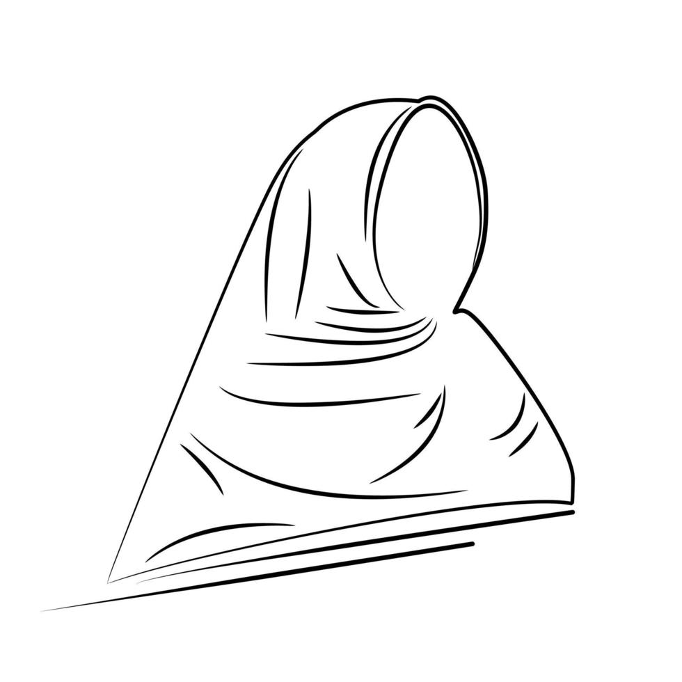 ilustração vetorial de design hijab simples vetor