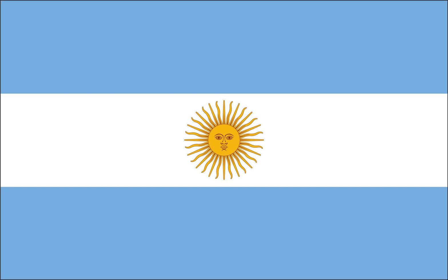 bandeira da argentina, bandeira nacional da argentina ilustração vetorial vetor