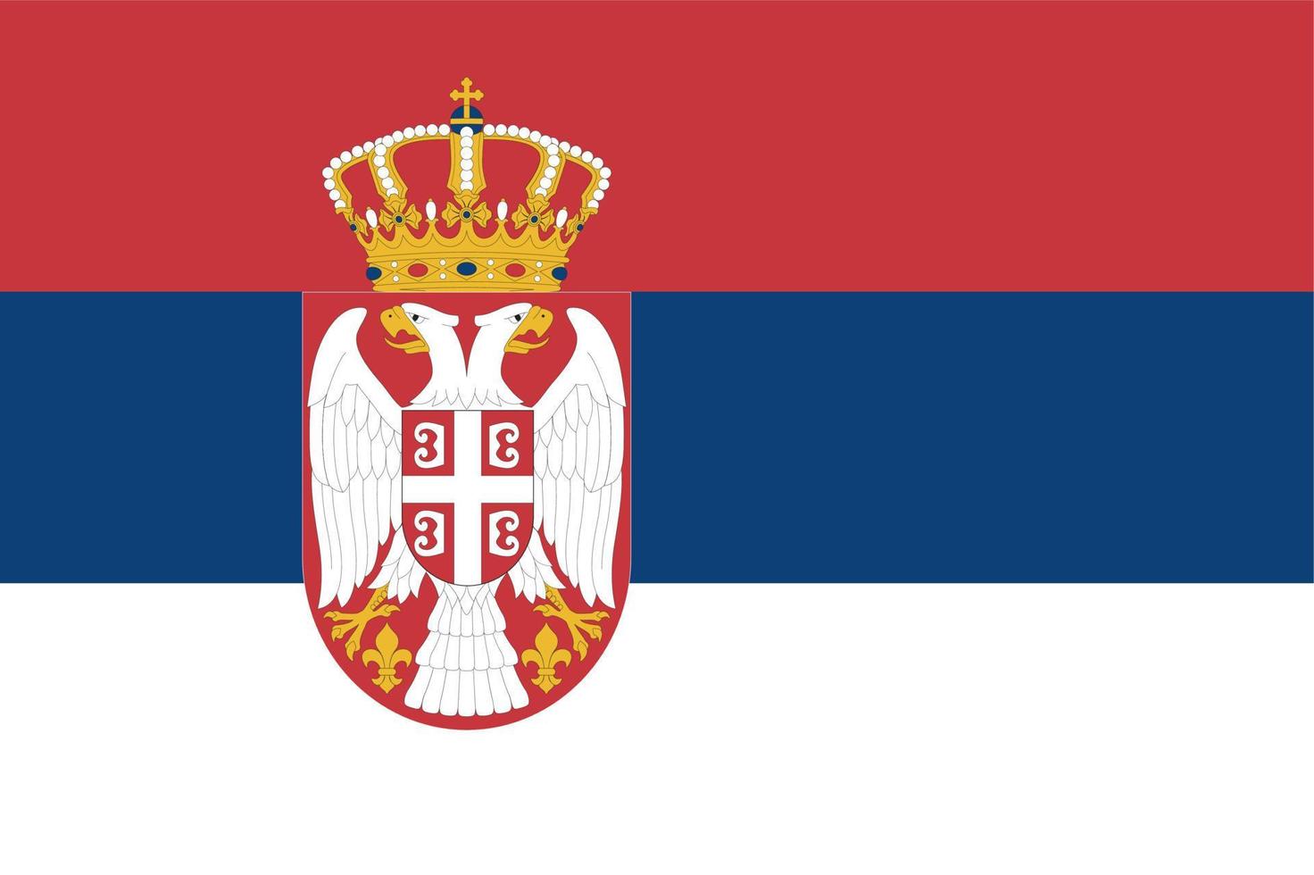 bandeira da sérvia, bandeira da ilustração vetorial da sérvia vetor