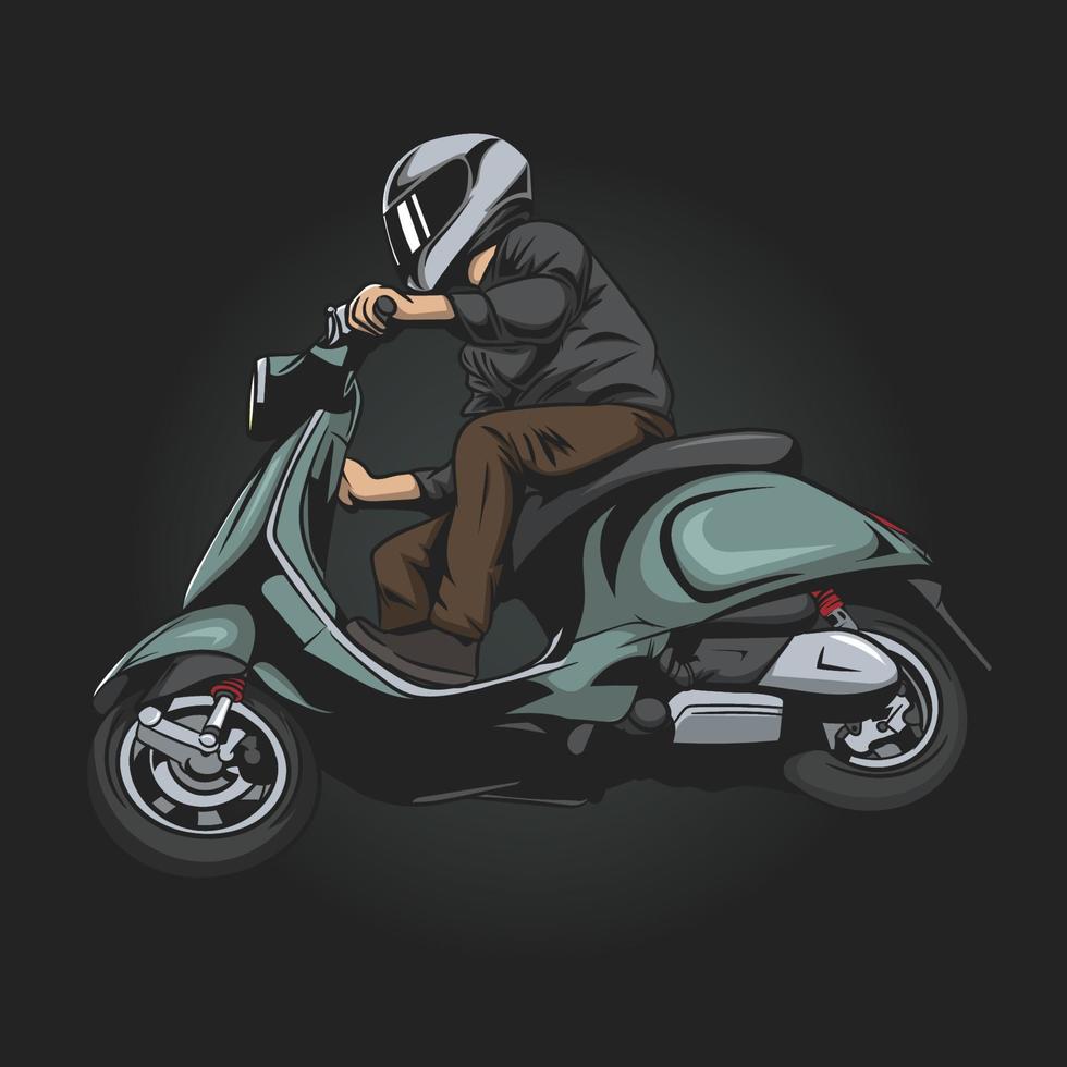 vetor de scooter vitage