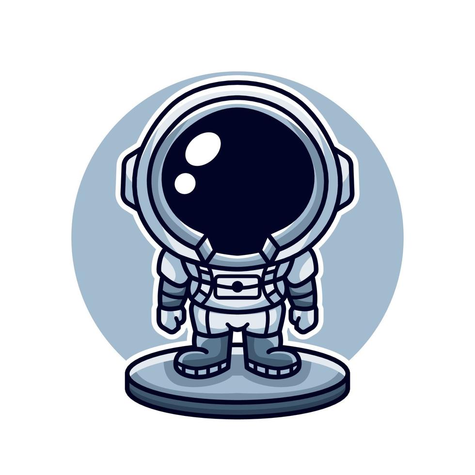ilustração de desenho animado de astronauta vetor