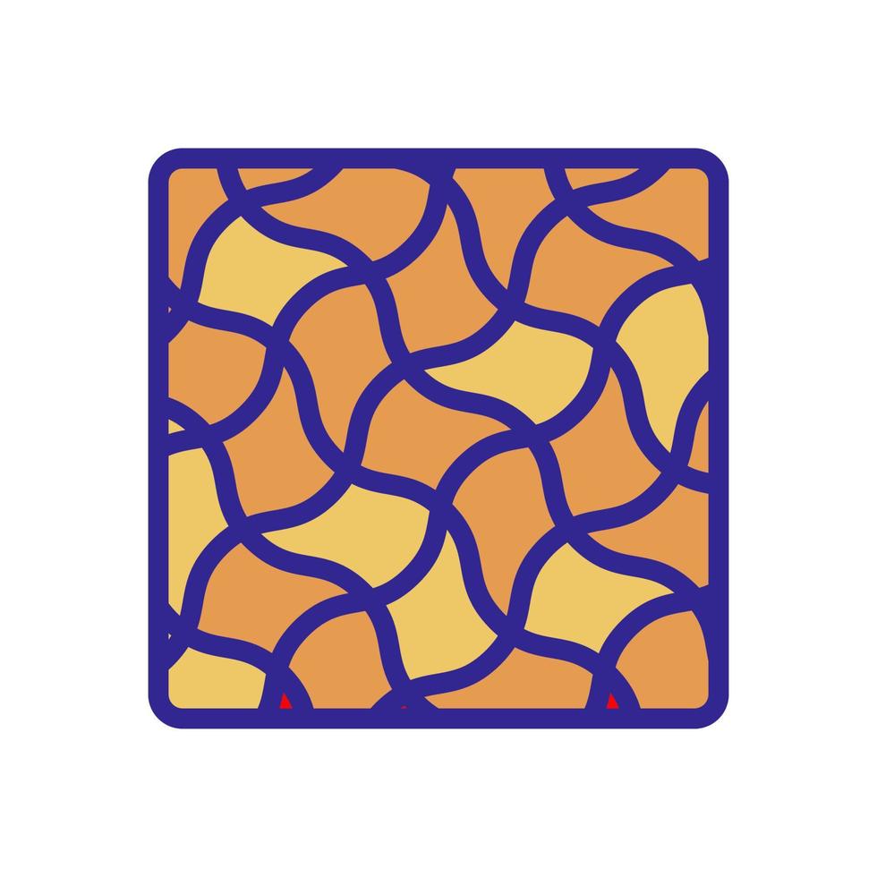 ilustração de contorno de vetor de ícone de padrão de telha
