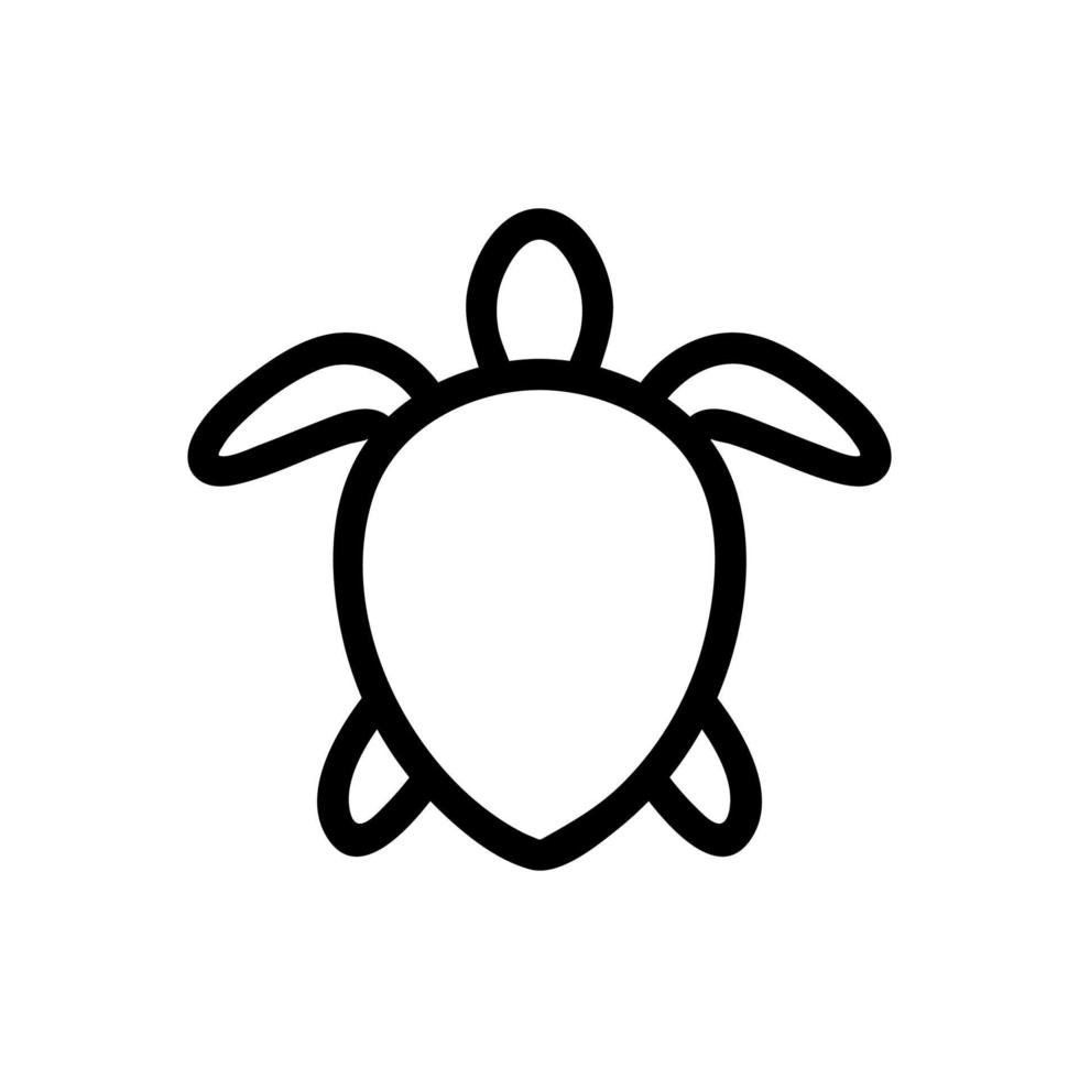 vetor de ícone do crânio do mar. ilustração de símbolo de contorno isolado
