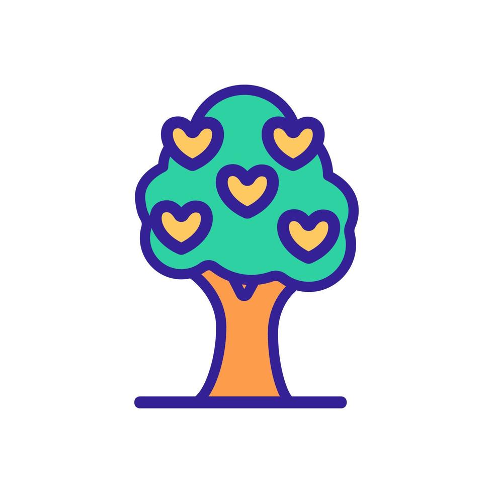vetor de ícone de vida de árvore. ilustração de símbolo de contorno isolado