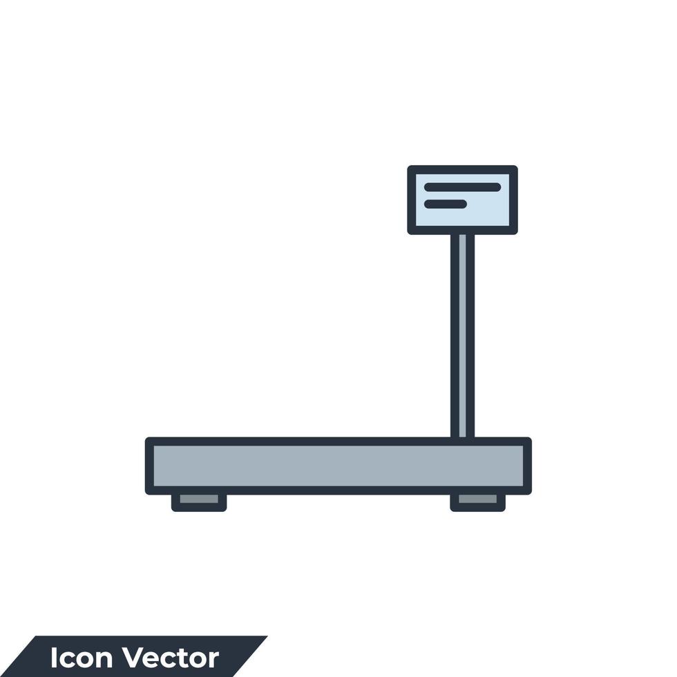 ilustração em vetor logotipo ícone escala industrial. modelo de símbolo de escala digital de armazém para coleção de design gráfico e web