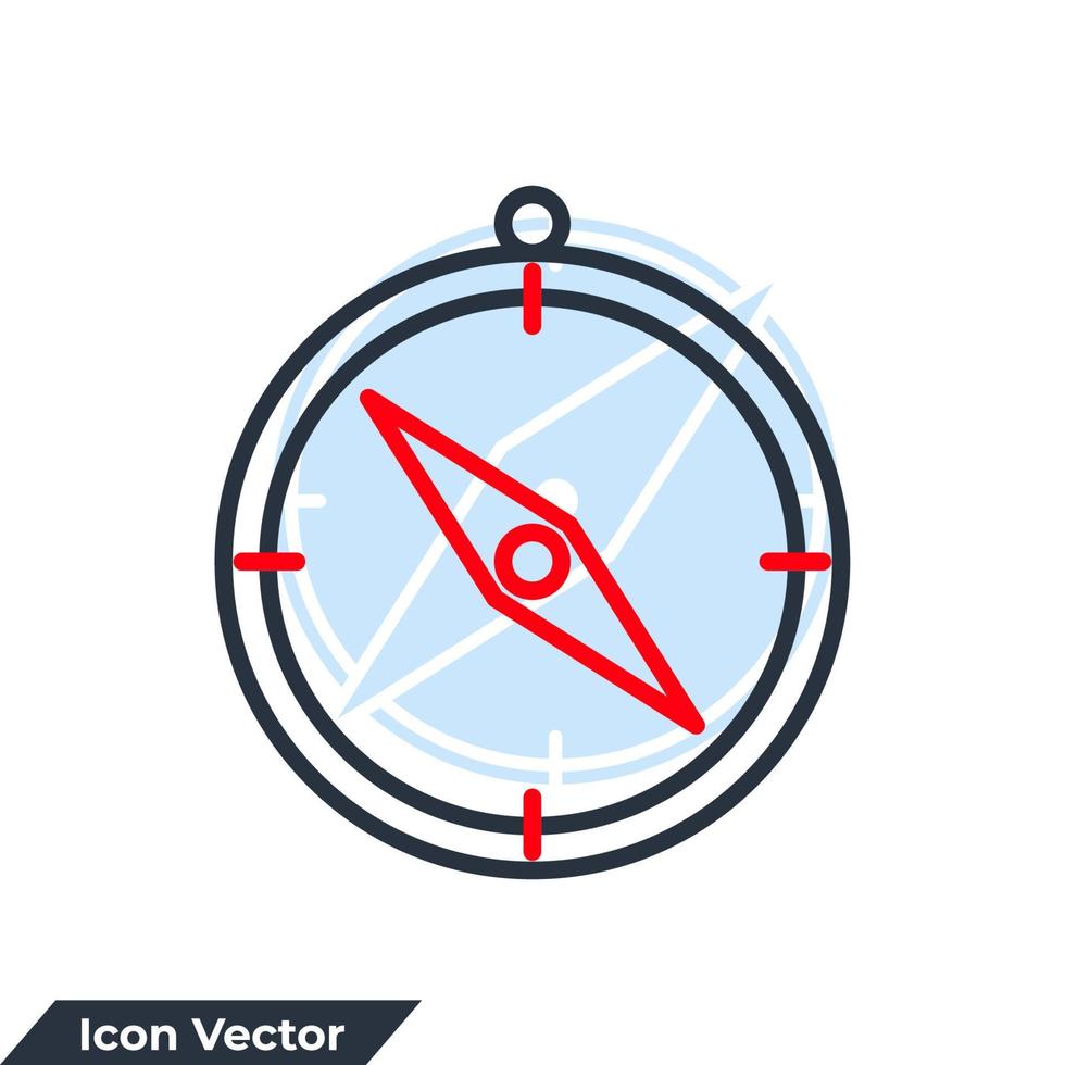 ilustração em vetor logotipo ícone bússola. navegação. modelo de símbolo de localização para coleção de design gráfico e web