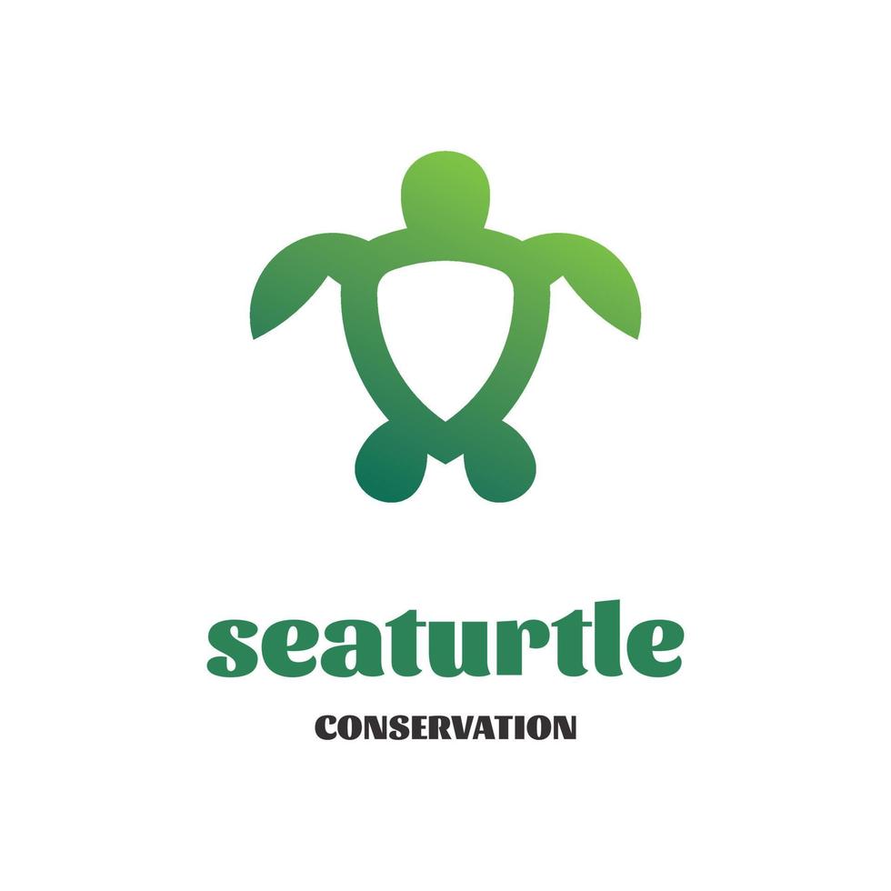 logotipo de conservação de seaturtle vetor