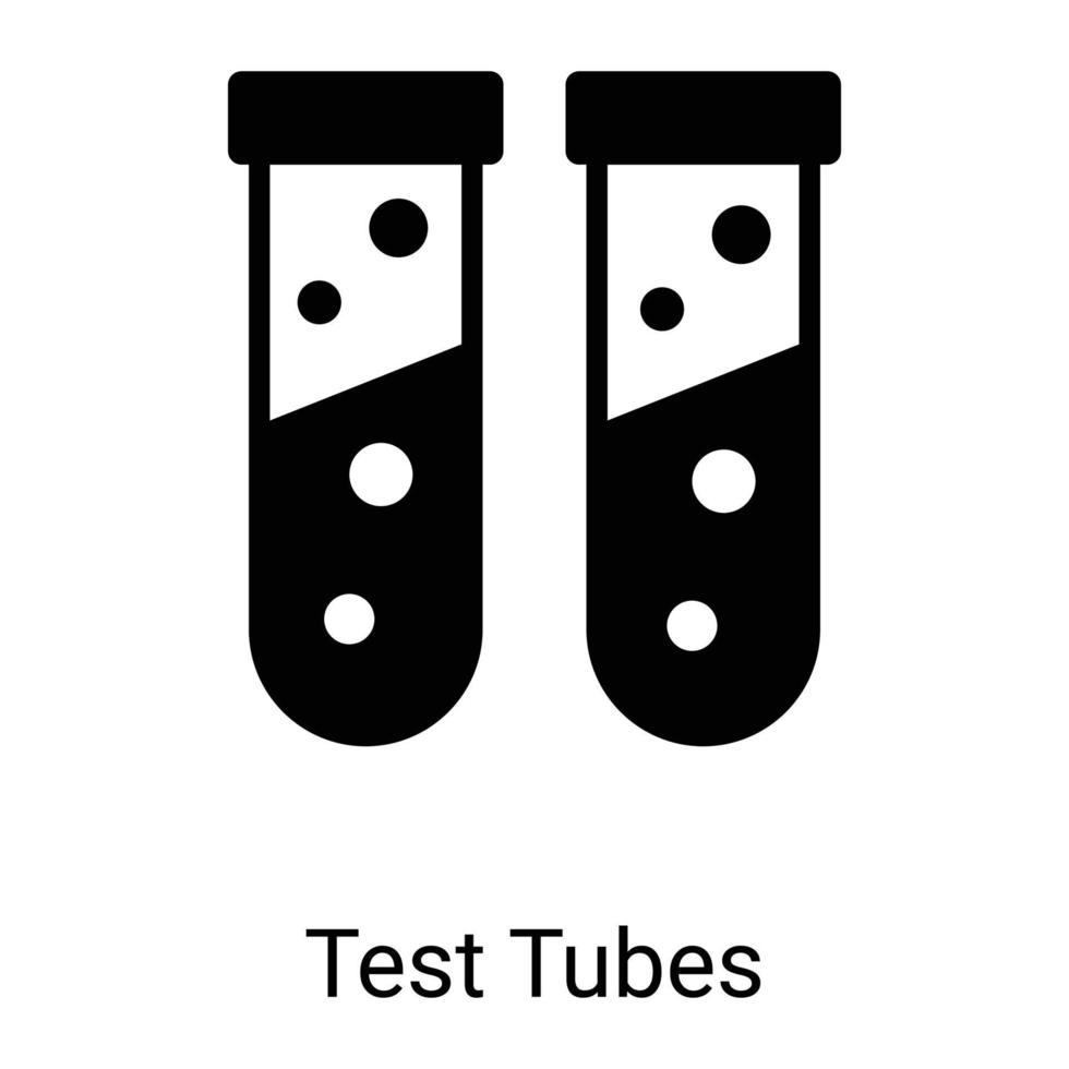 ícone de linha de tubo de ensaio isolado no fundo branco vetor