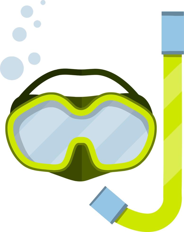 equipamento de mergulho. snorkel e óculos vetor