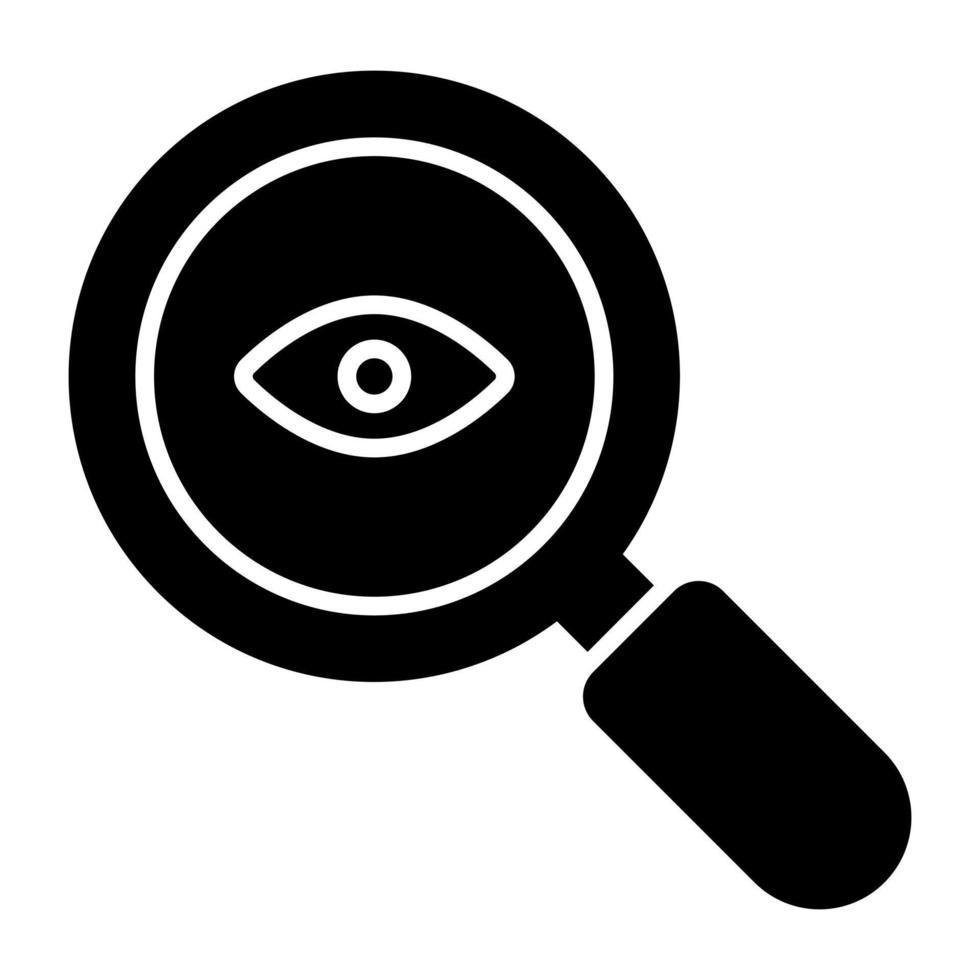 ícone de design moderno do olho de pesquisa vetor