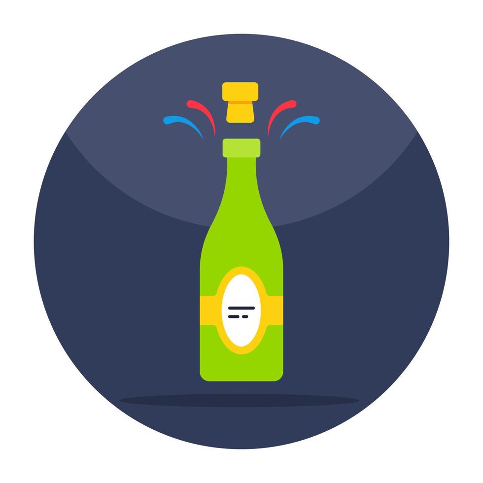 ícone de design exclusivo de garrafa de salpicos vetor