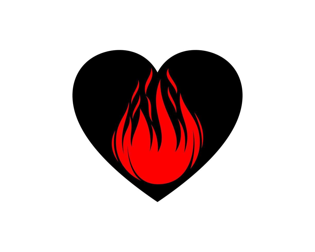 fogo dentro do logotipo da chama do fogo vetor