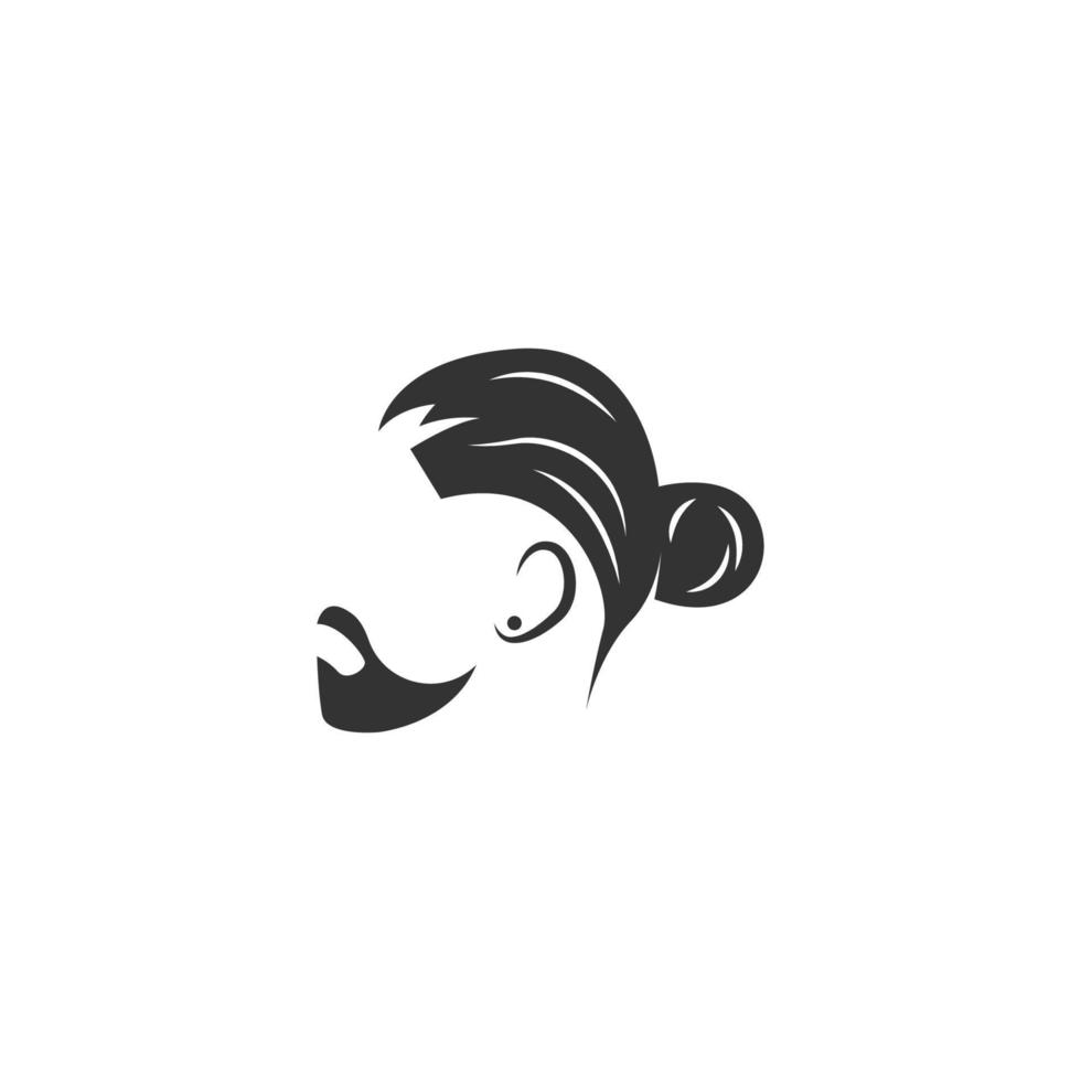 logotipo de ícone de estilo de cabelo masculino vetor