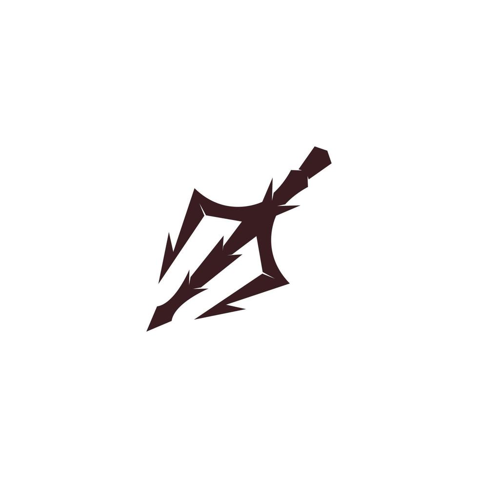 modelo de ícone de logotipo trident vetor