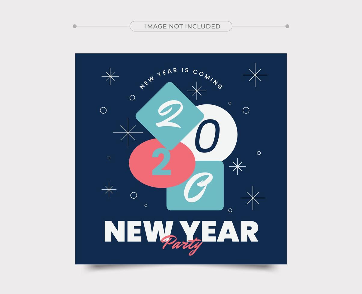 feliz ano novo 2022 post de mídia social. conjunto de folhetos, cartazes, banners, modelos de design de brochura para feliz ano novo 2022. ilustração vetorial. férias de inverno perfeitas para convite, cartão. vetor