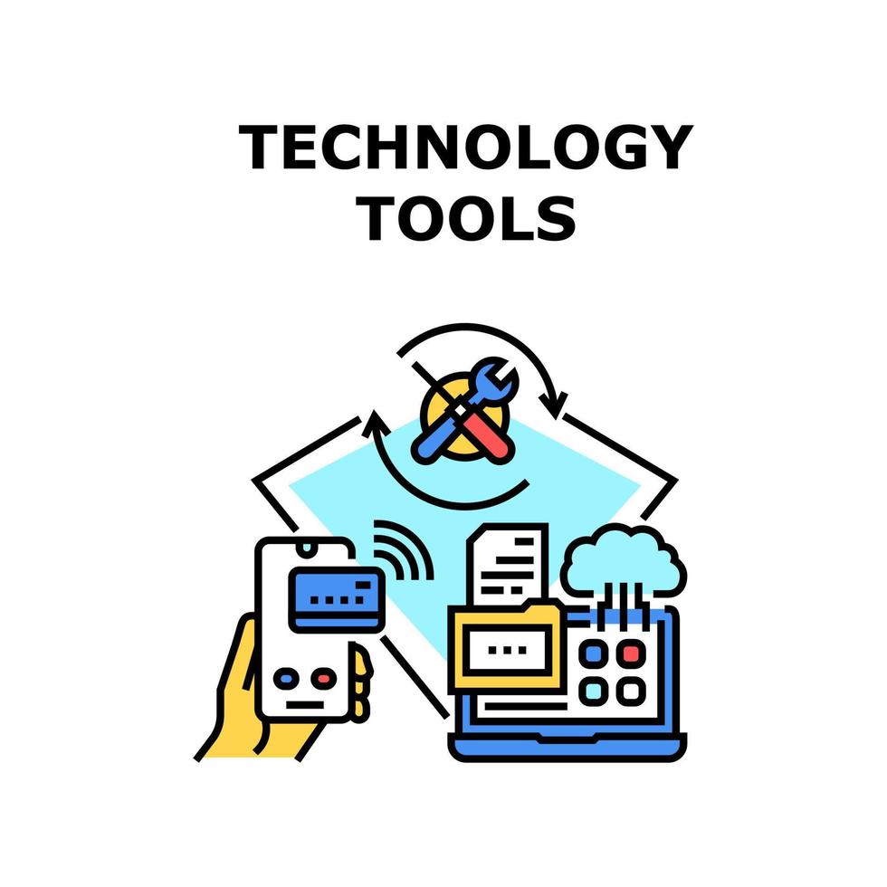 ilustração em vetor ícone de ferramentas de tecnologia