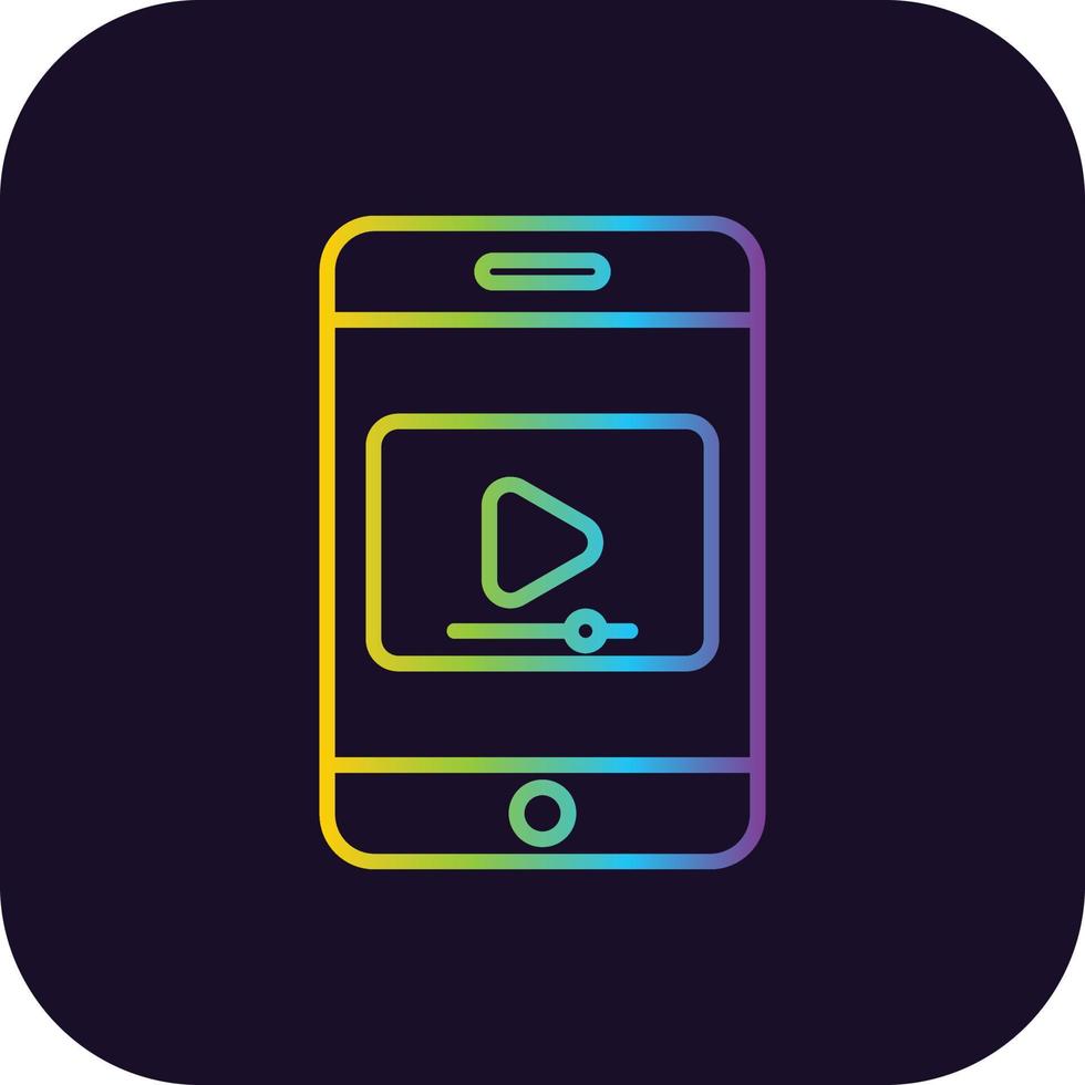 ícone de gradiente de sarna de vídeo vetor