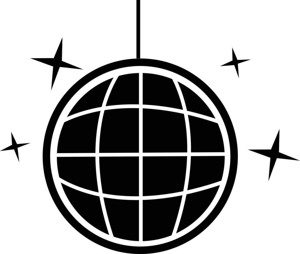 ícone de bola de discoteca em fundo branco. estilo plano. sinal de bola de festa. vetor
