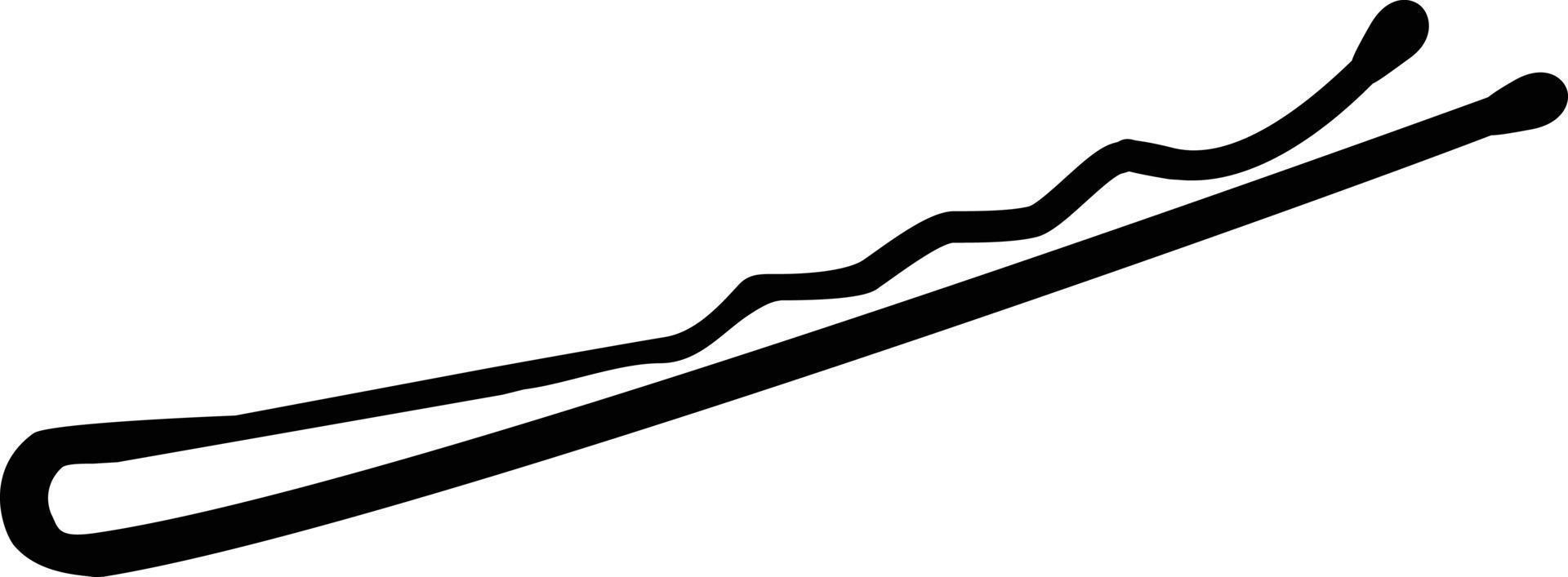 ícone de grampos em fundo branco. sinal de grampo de cabelo. estilo plano. símbolo de grampo de cabelo preto. vetor