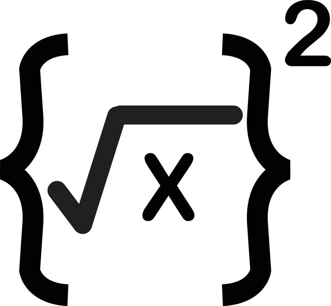 ícone de fórmula matemática em fundo branco. símbolo da fórmula i. sinal de fórmula matemática. estilo plano. vetor