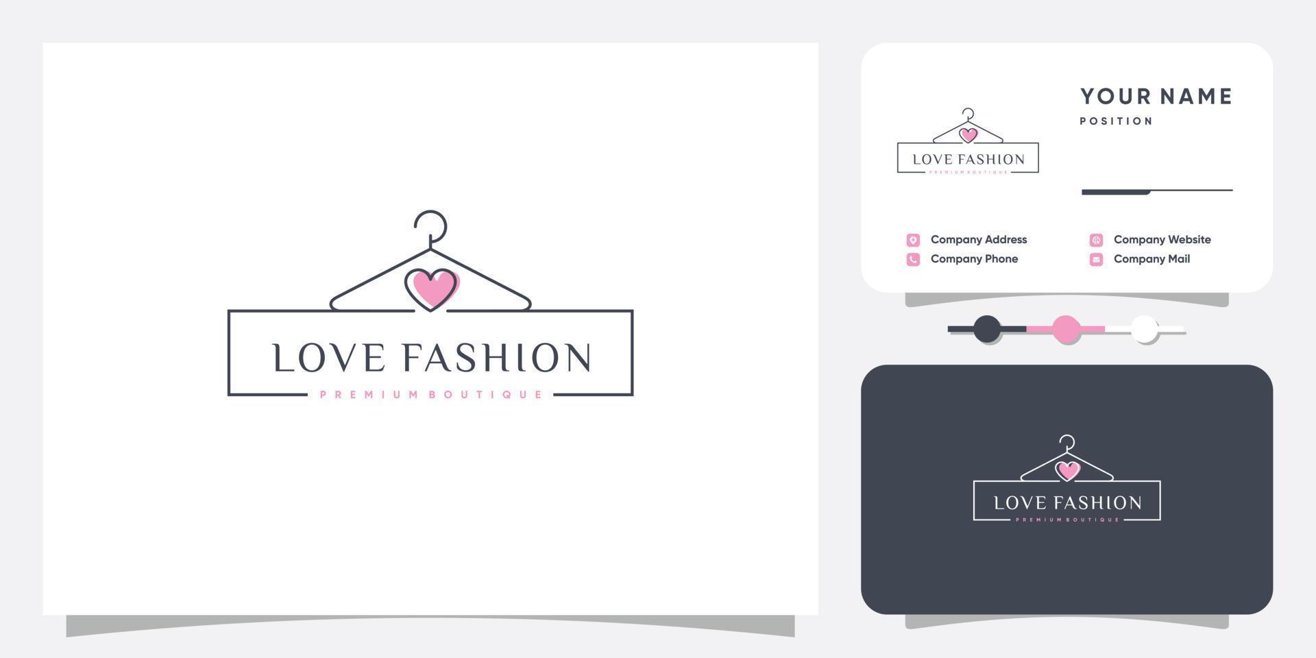 vetor de logotipo de moda com vetor premium de design minimalista