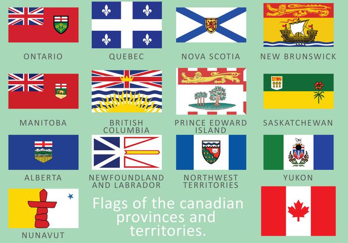 Bandeiras canadenses vetor