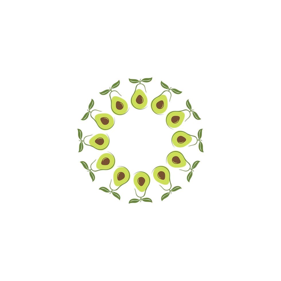 design de ilustração de ícone de vetor de abacate