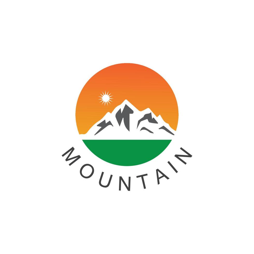 logotipo do ícone da montanha vetor