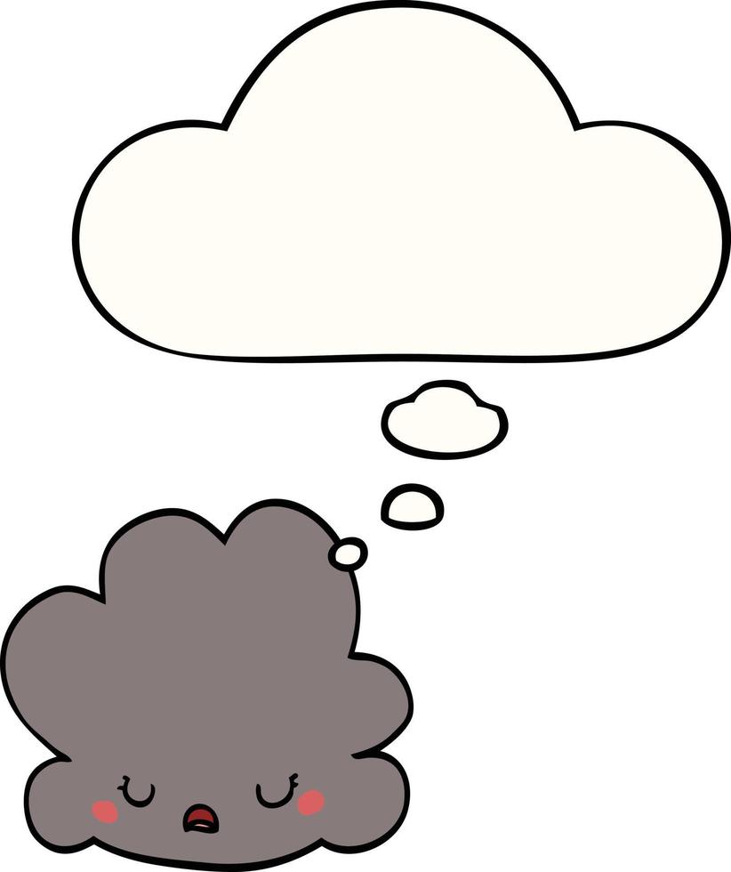 nuvem de desenho animado e balão de pensamento vetor