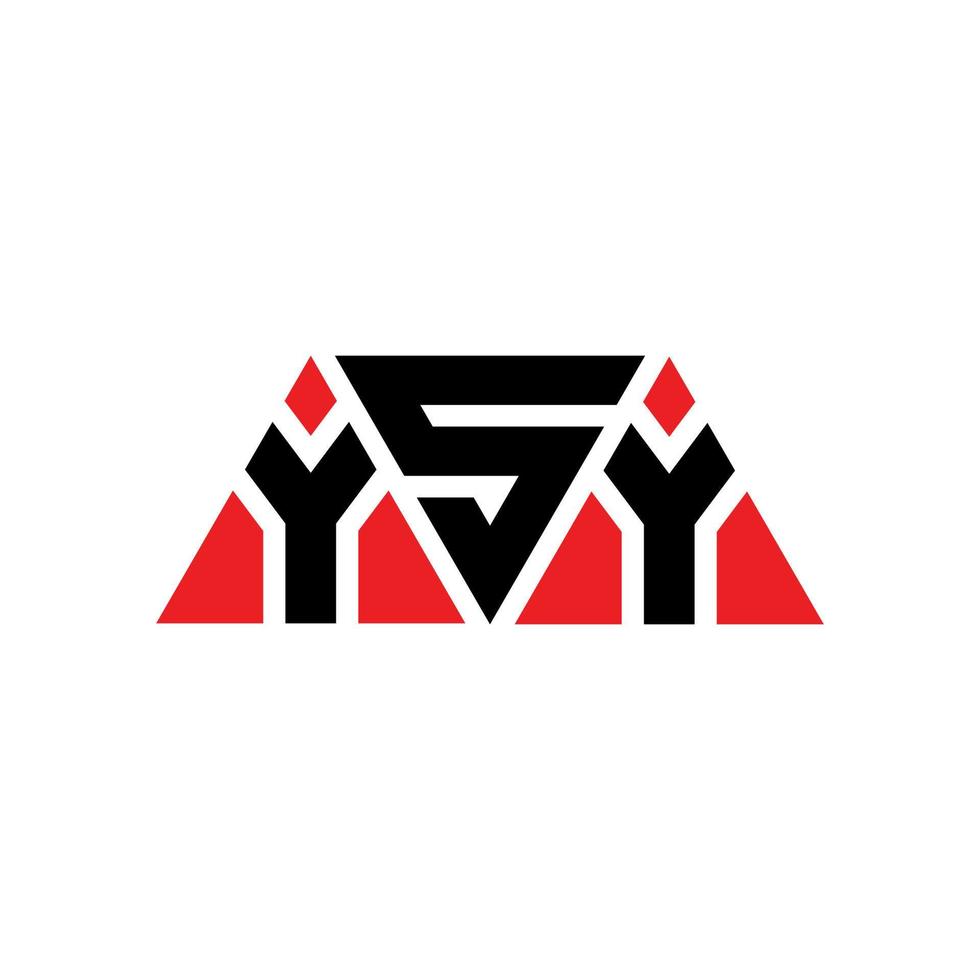ysy design de logotipo de letra de triângulo com forma de triângulo. ysy monograma de design de logotipo de triângulo. modelo de logotipo de vetor de triângulo ysy com cor vermelha. ysy logotipo triangular logotipo simples, elegante e luxuoso. sim