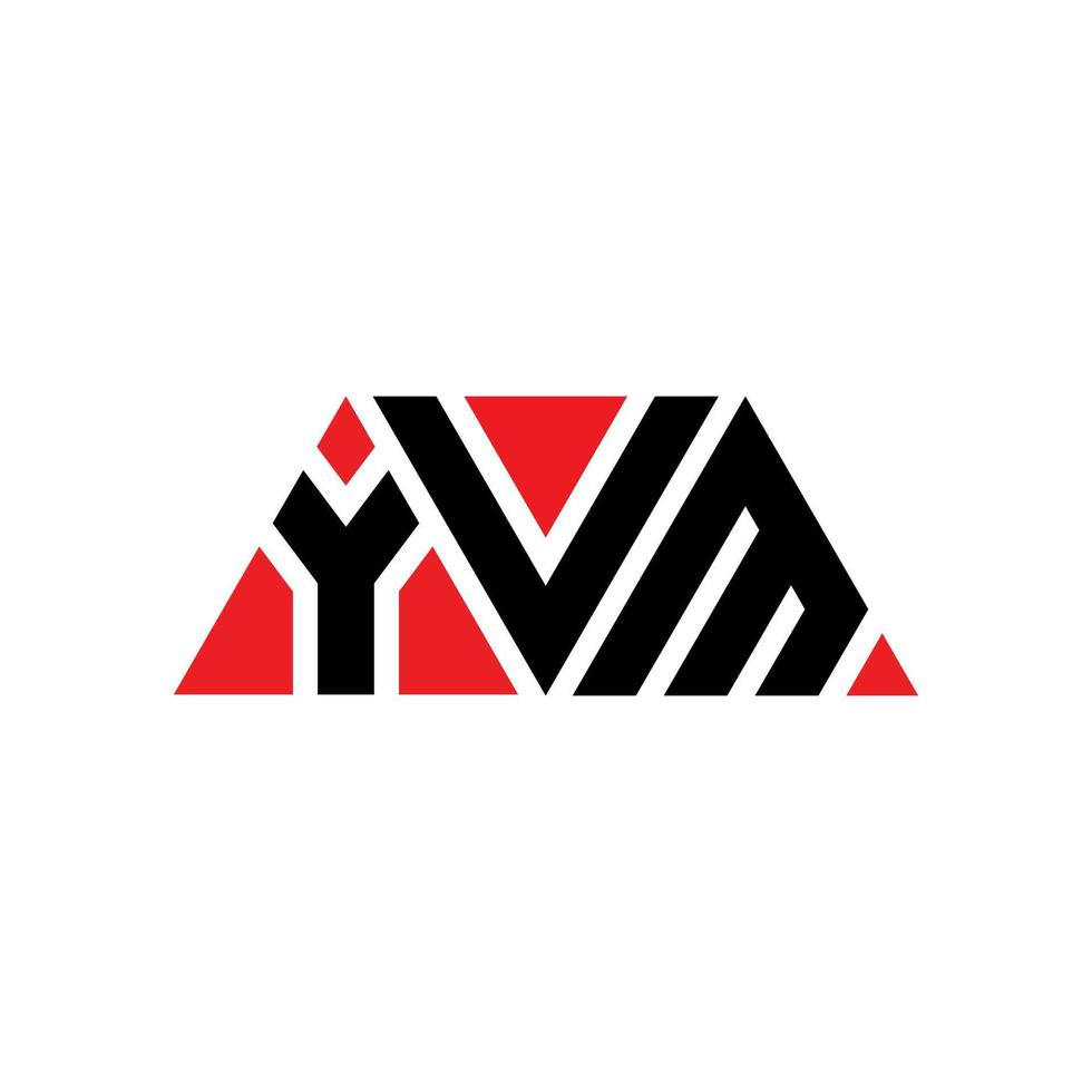 design de logotipo de letra de triângulo yvm com forma de triângulo. monograma de design de logotipo de triângulo yvm. modelo de logotipo de vetor triângulo yvm com cor vermelha. logotipo triangular yvm logotipo simples, elegante e luxuoso. yvm