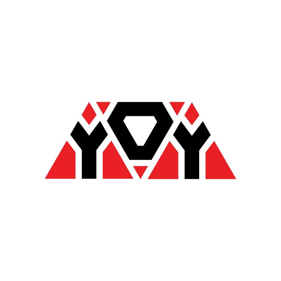 design de logotipo de letra triângulo yoy com forma de triângulo. monograma de design de logotipo de triângulo yoy. modelo de logotipo de vetor de triângulo yoy com cor vermelha. yoy logotipo triangular logotipo simples, elegante e luxuoso. ei