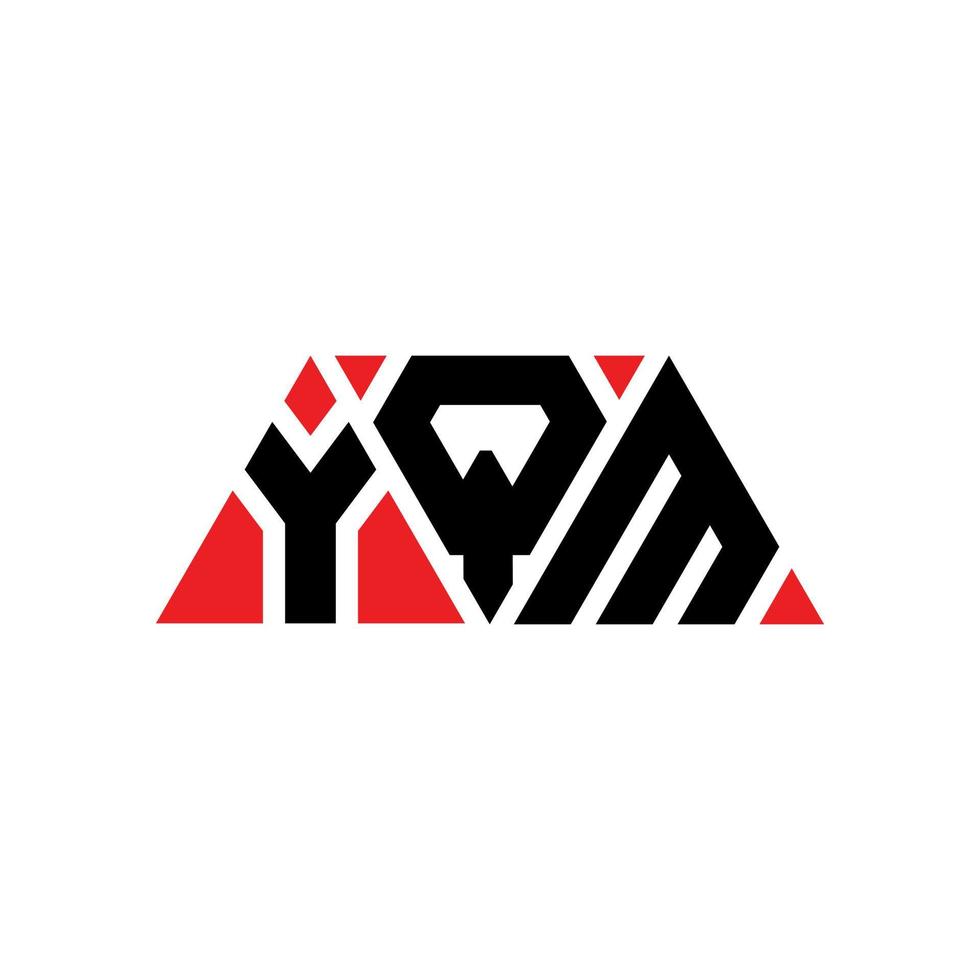 design de logotipo de letra de triângulo yqm com forma de triângulo. monograma de design de logotipo de triângulo yqm. modelo de logotipo de vetor de triângulo yqm com cor vermelha. logotipo triangular yqm logotipo simples, elegante e luxuoso. aqm