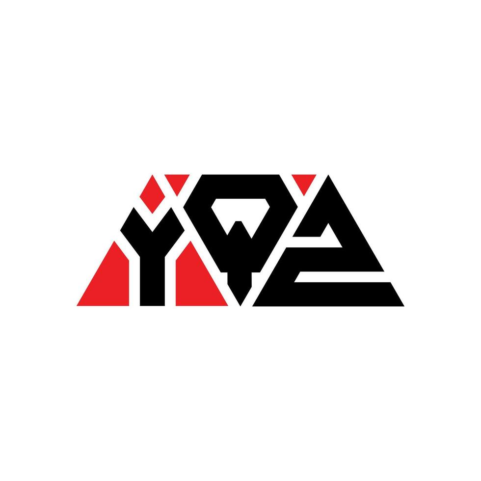 design de logotipo de letra de triângulo yqz com forma de triângulo. monograma de design de logotipo de triângulo yqz. modelo de logotipo de vetor de triângulo yqz com cor vermelha. logotipo triangular yqz logotipo simples, elegante e luxuoso. yqz