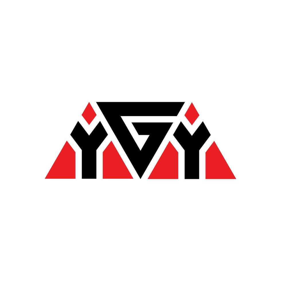 design de logotipo de letra triângulo ygy com forma de triângulo. monograma de design de logotipo de triângulo ygy. modelo de logotipo de vetor triângulo ygy com cor vermelha. logotipo triangular ygy logotipo simples, elegante e luxuoso. ygy