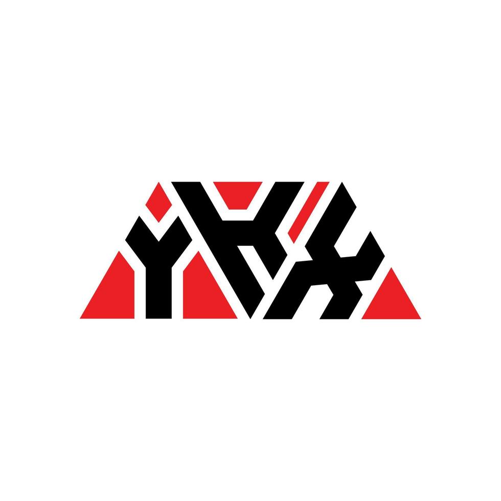 design de logotipo de letra de triângulo ykx com forma de triângulo. monograma de design de logotipo de triângulo ykx. modelo de logotipo de vetor de triângulo ykx com cor vermelha. logotipo triangular ykx logotipo simples, elegante e luxuoso. ykx