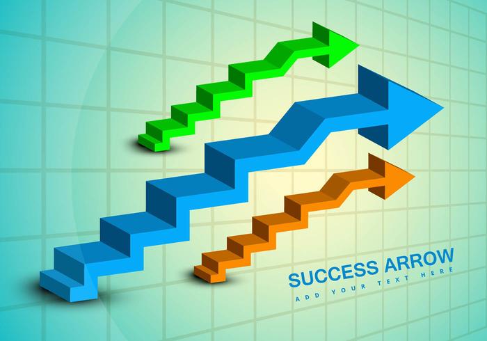 Sucesso business arrow vector graphic