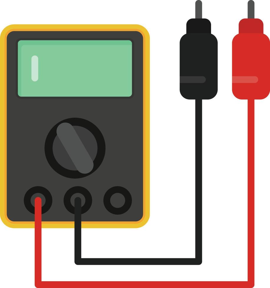 ícone plano do voltímetro vetor