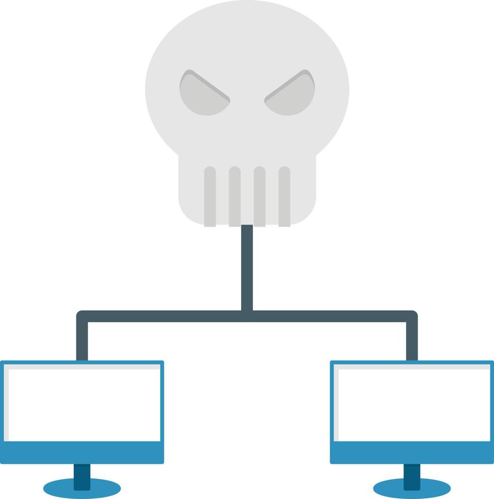 ícone plano de hack de rede vetor