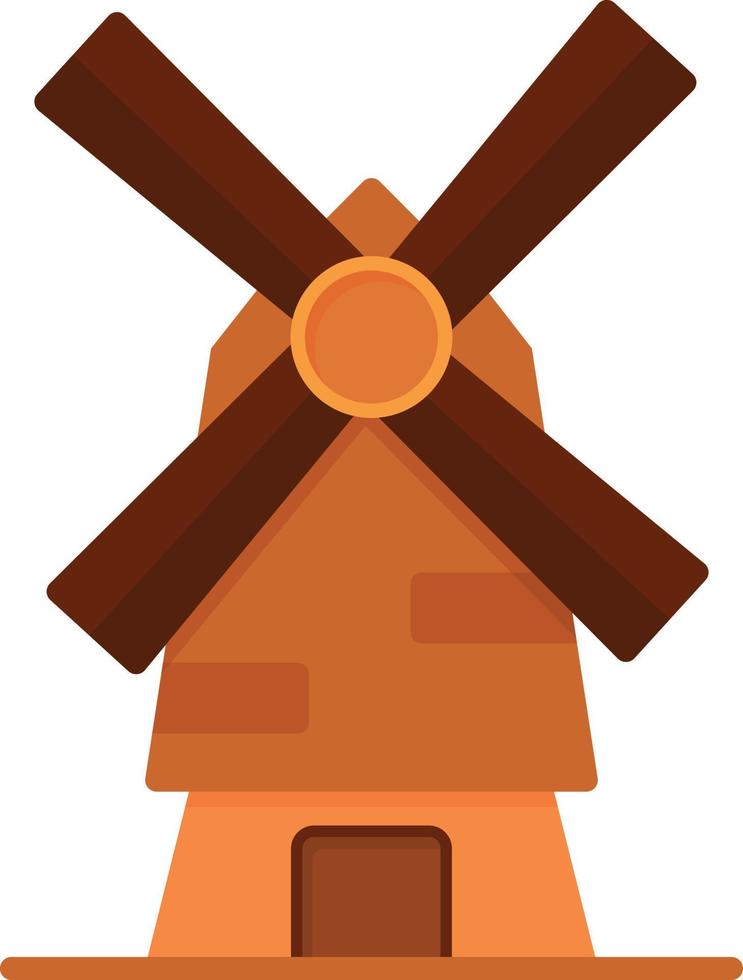 ícone plano do moinho de vento vetor
